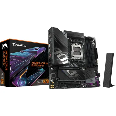 GIGABYTE 技嘉 X870M AORUS ELITE WIFI7  MATX 主機板 (DDR5) - 3 年 (網上登記延長至 5 年)保養