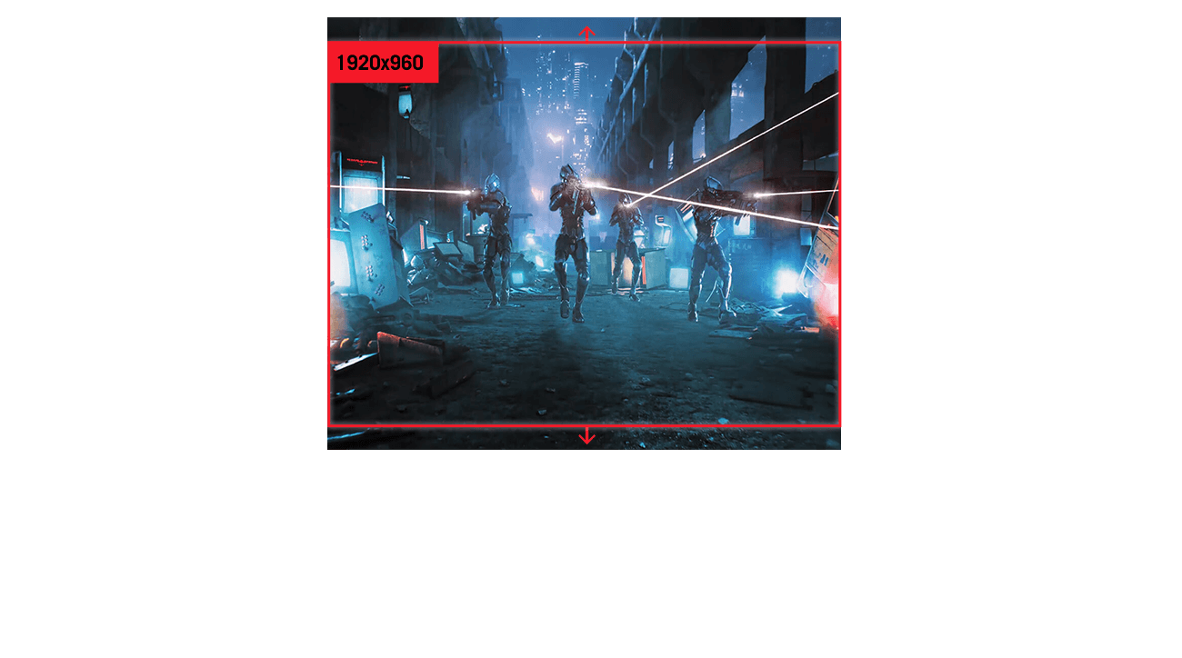 The aspect ratio can be set to show a square equivalent image.