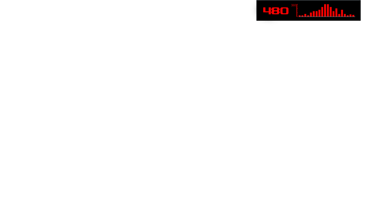The FPS game scene; the FPS counter overlay can be seen on the upper-right corner of the screen