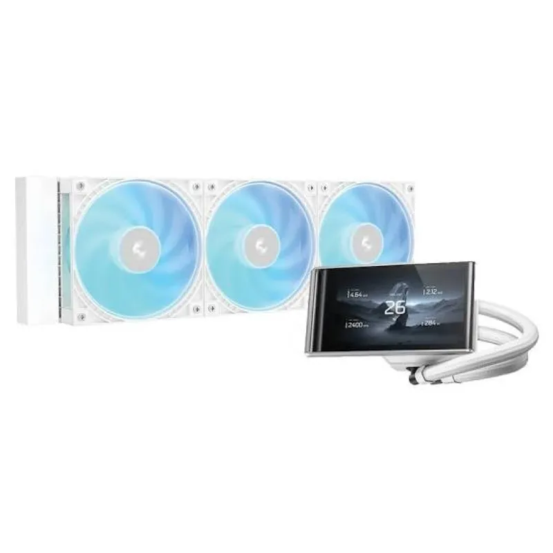 DeepCool LT360 VISION ARGB 360mm 一體式水冷散熱器 4.5吋IPS大屏幕 - 白色