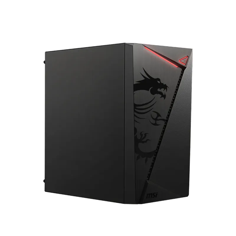 MSI 微星 MAG SHIELD M301 緊湊迷你塔式商務電競機箱 (M-ATX/ITX專用 / 預裝1組後置120mm靜音風扇 / 345mm極致小巧機身 / 支援ATX標準電源 / 4槽PCI擴充) - 2年原廠保養