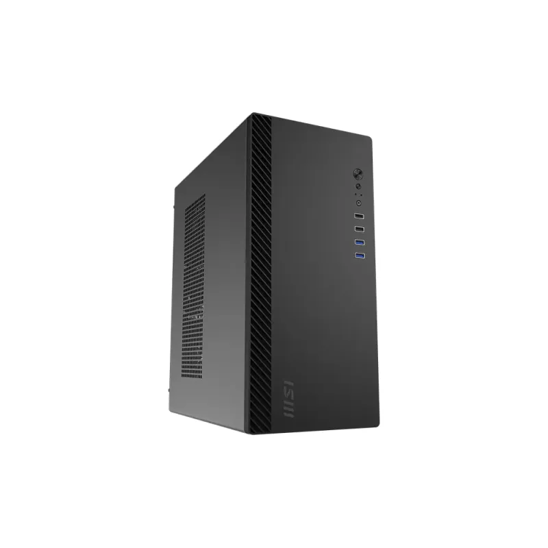 MSI 微星 PRO SHIELD M100P 緊湊型商務辦公機箱 (M-ATX/ITX專用 / 預裝1組後置80mm靜音風扇 / 312mm極致短深節省空間 / 支援ATX標準電源 / 4槽PCI擴充) - 2年原廠保養