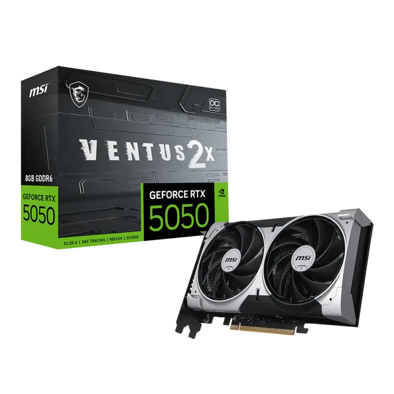 MSI 微星 GeForce RTX 5050 8G VENTUS 2X OC 雙風扇顯示卡