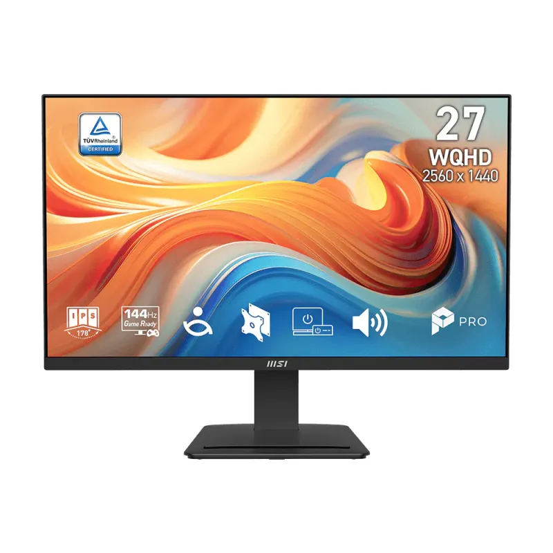 MSI 微星 PRO MP273Q E14 27吋 2K WQHD 144Hz 1ms IPS 商務娛樂平面顯示器 (16:9 / 1500:1 / HDR Ready / 內置喇叭與電源 / Adaptive-Sync)