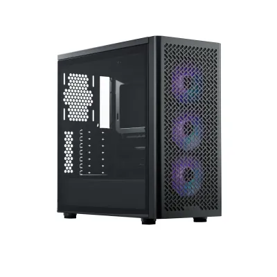 Cooler Master Elite 502 ATX 機箱 預裝3把ARGB風扇 - 黑色