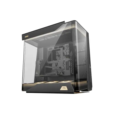 MSI 微星 MEG MAESTRO 900R 旗艦全塔式海景房機箱 (Full Tower / 一體成型曲面鋼化玻璃 / 支援E-ATX雙系統 / 頂底雙420水冷排 / 內建3組160mm ARGB風扇 / 超豪華9組USB前置面板) - 2年原廠保養