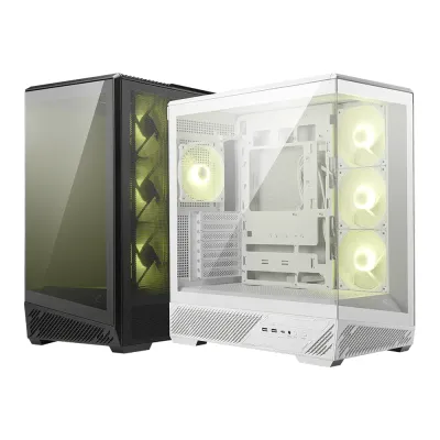 MSI 微星 MAG PANO 130R PZ 白色 中塔式背插全景海景房機箱 (純白版 / 支援ATX背插主機板 / 預裝4組ARGB風扇含側向3顆120反葉+後置120 / 270度無立柱全景 / 頂置側置雙360水冷支援) - 2年原廠保養