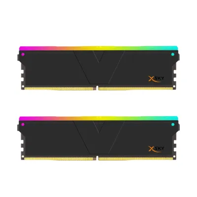 v-color Manta XSky RGB DDR5 6000MHz 32GB (16GBx2) 記憶體套裝 (AMD EXPO認證 / CL30低延遲 / RGB燈效 / 41.7mm散熱片相容塔散 / 雙通道)