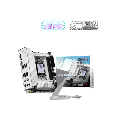 MSI 微星 MPG B860I EDGE TI WIFI Mini-ITX 主機板 白色 / 2-DIMM DDR5