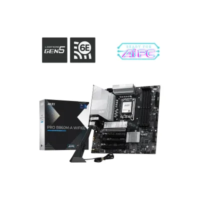 MSI 微星 PRO B860M-A WIFI6E M-ATX 主機板 / 4-DIMM DDR5