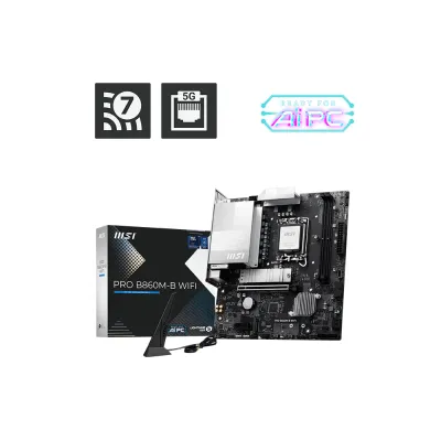 MSI 微星 PRO B860M-B WIFI M-ATX 主機板 / 2-DIMM DDR5