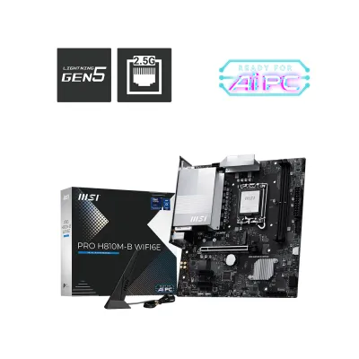 MSI 微星 PRO H810M-B WIFI6E M-ATX 主機板 / 2-DIMM DDR5