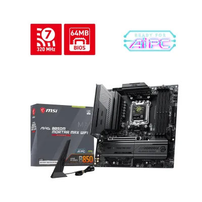 MSI 微星 MAG B850M MORTAR MAX WIFI M-ATX 主機板 / 4-DIMM DDR5