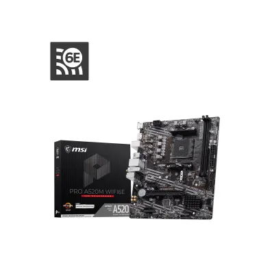 MSI 微星 PRO A520M WIFI6E M-ATX 主機板 / 2-DIMM DDR4