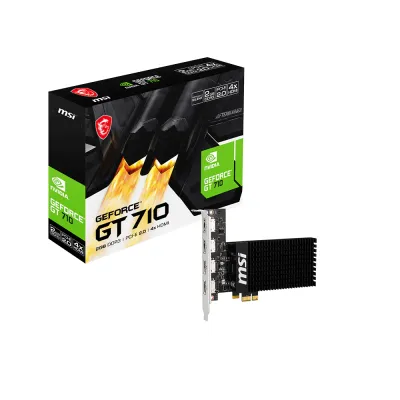 MSI 微星 GeForce GT 710 2GD3H 4HDMI 四輸出多螢幕被動散熱顯示卡