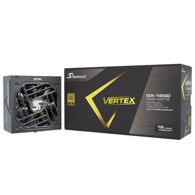 Seasonic 海韻 VERTEX GX-1200 1200W 80 PLUS 金牌 全模組 ATX 3.0 / PCIe 5.0 電源供應器 (Cybenetics Gold / 135mm FDB 風扇 / 壓紋模組線 / 12年保固)
