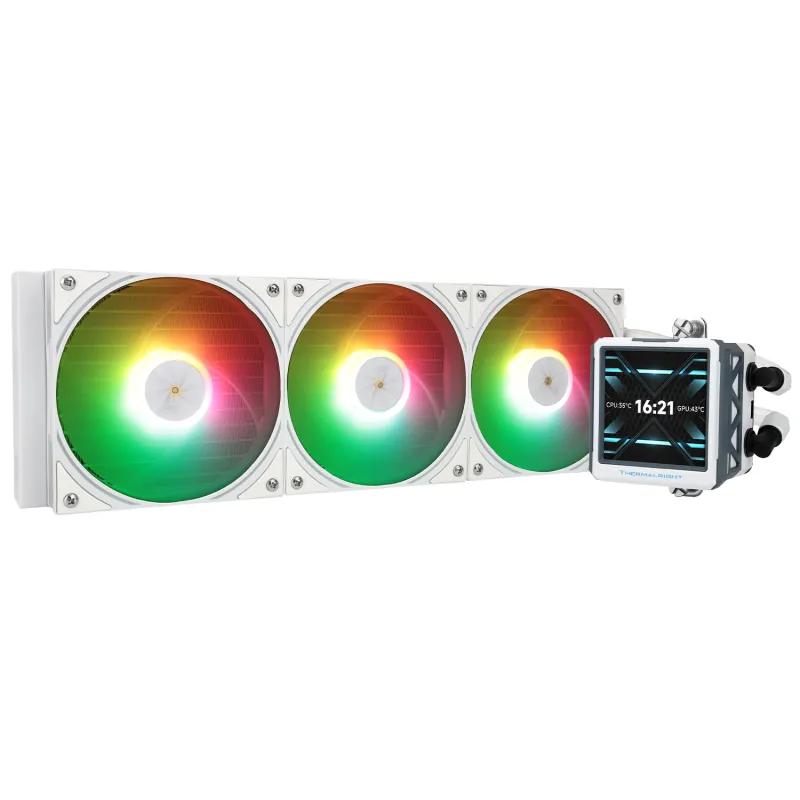 Thermalright 利民 Frozen Warframe 360 ULTRA ARGB WHITE 360mm 純白旗艦一體式水冷散熱器 (可自訂 LCD 液晶螢幕 / 27mm 鋁製冷排 / TL-P12W-S 性能風扇 / 5年保固)