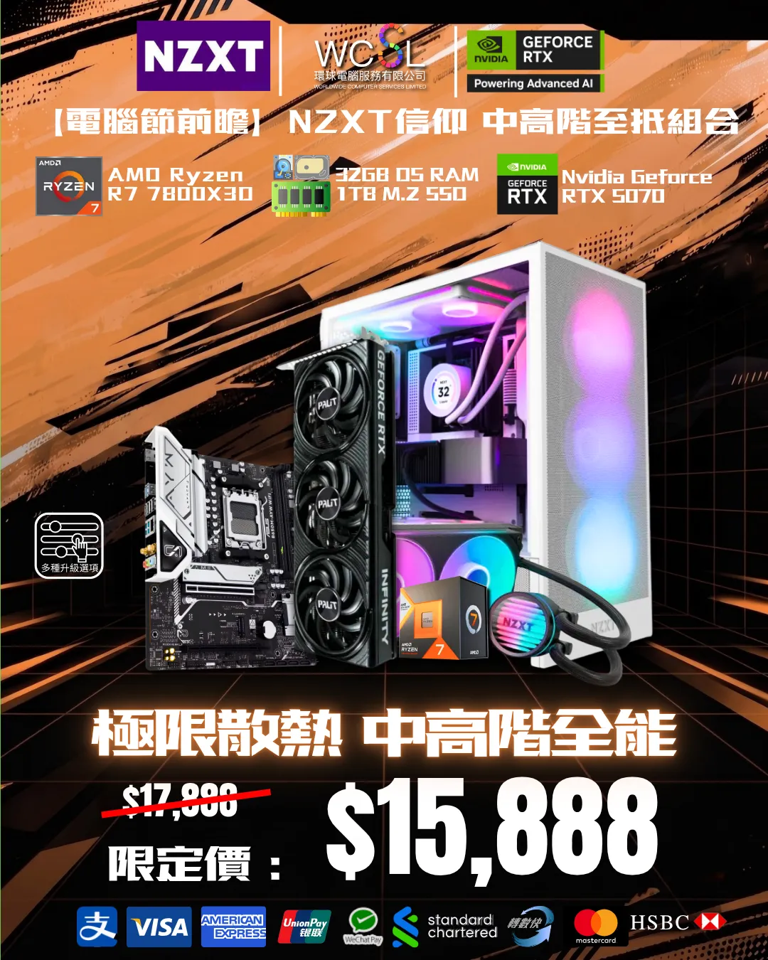 【電腦節前瞻】NZXT信仰 中高階至抵選項 | 5070 | 32GB | 1TB