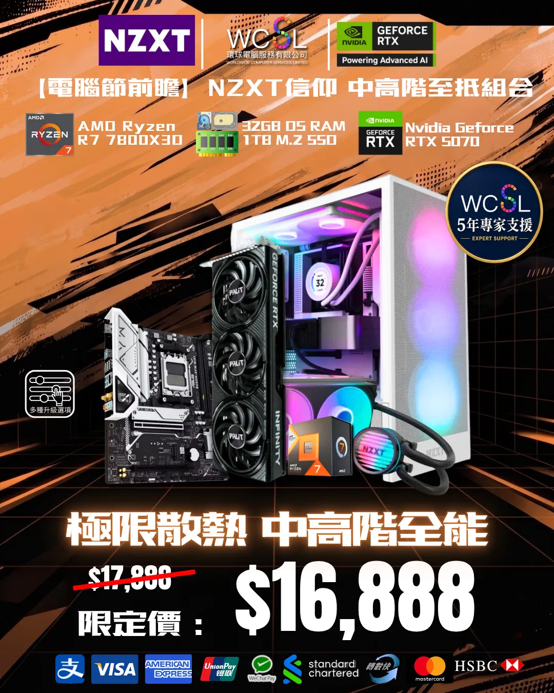 【電腦節前瞻】NZXT信仰 中高階至抵選項 | 5070 | 32GB | 1TB